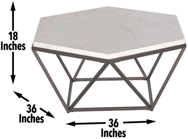 Steve Silver Co. Corvus White Cocktail Table with Coffee Base-2