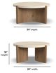 Flexsteel® Eclipse White Round Coffee Table with Brown Base-2