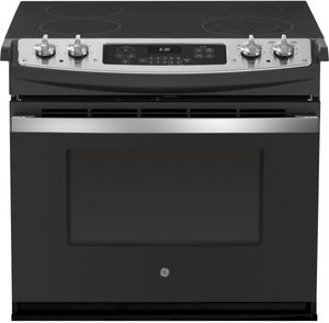 front view of the GE® 30" Stainless Steel Drop-In Electric Range