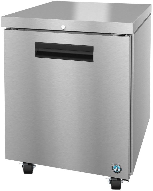 Hoshizaki Steelheart® 27" 6.21 Cu. Ft. Stainless Steel Single Section Undercounter Freezer with Stainless Door and Lock-2