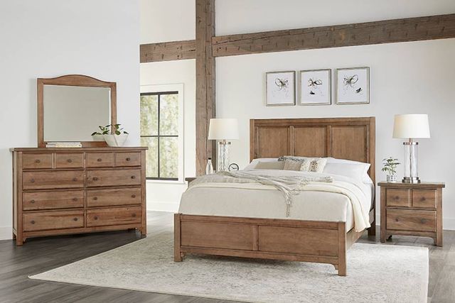 Vaughan-Bassett Cool Farmhouse Natural King Panel Bed-1