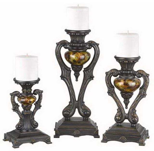 Cal® Lighting & Accessories Antique Bronze Candle Holder-0