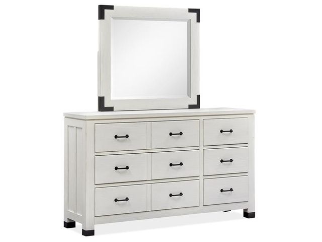 Magnussen Home® Harper Springs Silo White Landscape Mirror-3