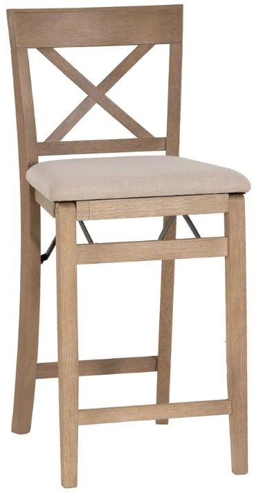 Linon Triena Brown X-Back Counter Stool-0