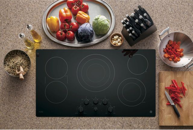 GE Profile Series 36 inch Black Electric Cooktop GE Profile Series 36 inch Black Electric Cooktop
