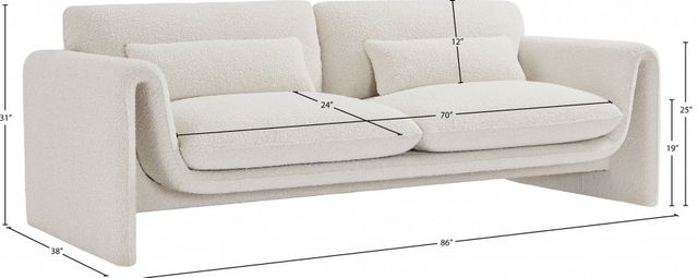 Meridian Furniture Stylus Cream Sofa-2