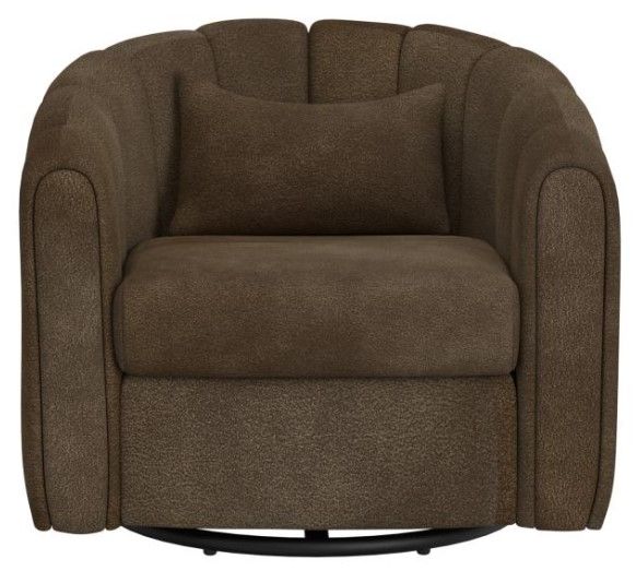 International Furniture Direct Viera Brown Swivel Glider-1