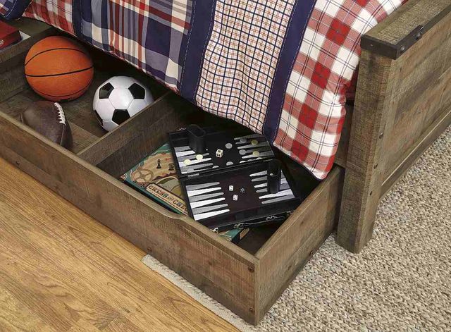 Signature Design by Ashley® Trinell Brown Youth Full Panel Bed with 1-Drawer Storage-1