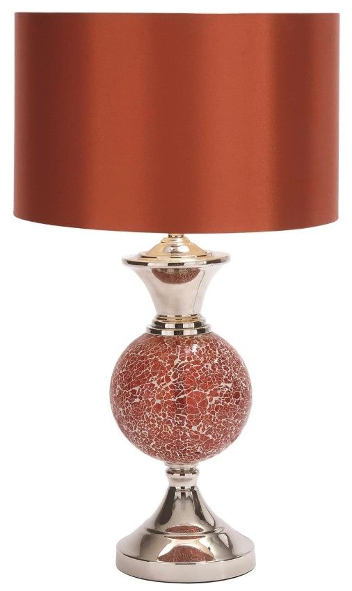 Deco Marche Orange/Red/Silver 6" Table Lamp-0
