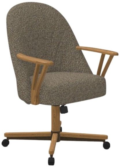 Chromcraft Customizable Bailey Caster Swivel Dining Chair-0