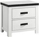 Elements International Wade White Nightstand-0
