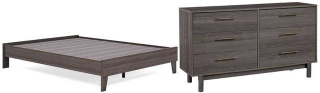 Signature Design by Ashley® Brymont 2-Piece Dark Gray Queen Platform Bed Set-0