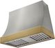 AGA Marquee 36" Stainless Steel Wall Mounted Range Hood with Antique Brass Trim-0