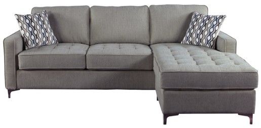 Mazin Furniture Hudson 2-Piece Graphite Reversible Storage Chaise Sectional-1