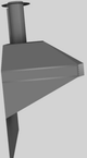 Vent-A-Hood® A Series 36" Gunsmoke Retro Style Wall Mounted Range Hood-1