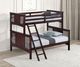 Furniture of America® Spring Creek Dark Walnut Twin/Full Bunk Bed-1