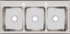 Elkay Lustertone® Classic Lustrous Satin 46" x 22" x 7-5/8" 2-Hole Triple Bowl Drop-In Sink-1