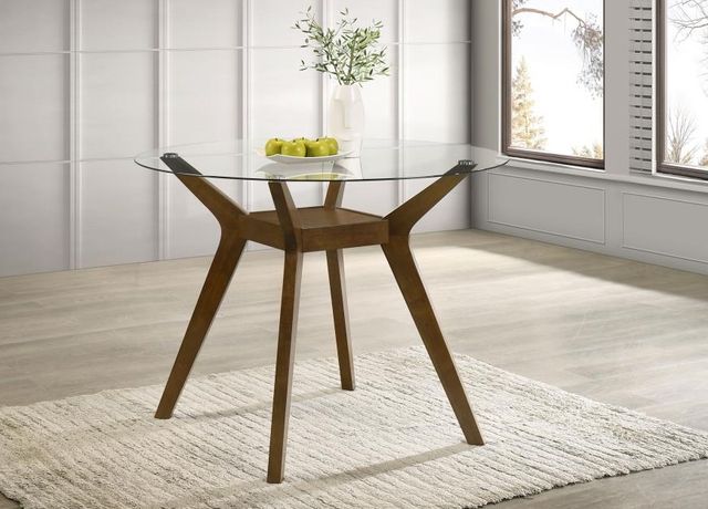 Coaster® Paxton Glass Top Counter Dining Table with Brown Base-1