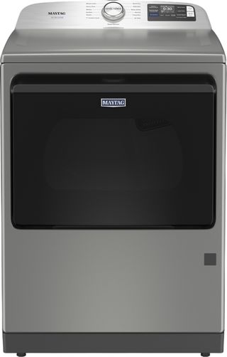 Maytag® 7.4 Cu. Ft. Classic Silver Front Load Gas Dryer with Pet Pro Option