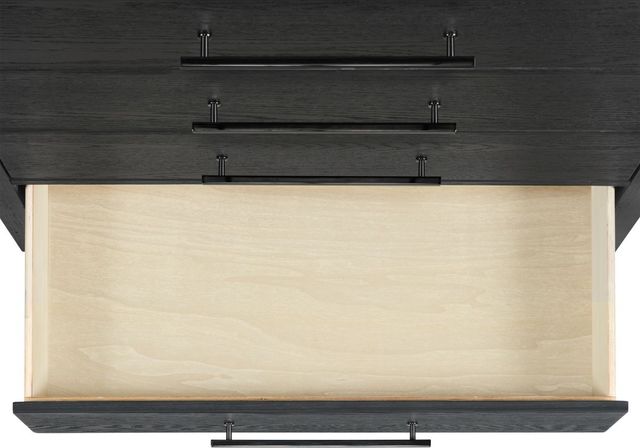 Elements International Versailles Contemporary Black Nightstand-3