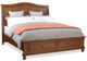 aspenhome® Oxford Whiskey Brown California King Sleigh Storage Bed-0