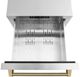 ZLINE Autograph Edition Touchstone 24 " 4.6 Cu. Ft. Stainless Steel Doors and Champagne Bronze Helix Handles 168 Can Outdoor-Rated Dual Refrigerator Drawer-5
