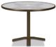 Telescope Casual Glass Top 36" Round Dining Height Pedestal Table with Hole-0