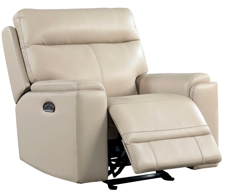 Leather Italia™ Cambria Bryant Taupe Power Reclining Sofa
