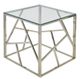 Sagebrook Home Glass Top Accent Table with Silver Base-0