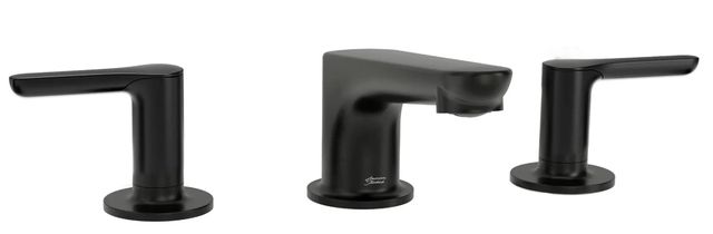 American Standard Studio® S Matte Black Widespread Low Spout 2-Handle Bathroom Faucet with Lever Handles-0