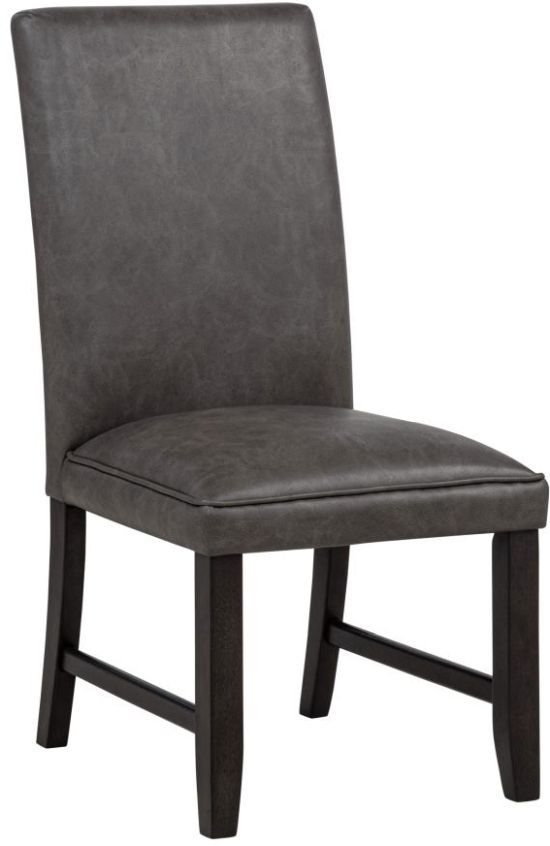 Coaster® Averill 2-Piece Dark Gray Upholstered Dining Side Chair Set-3