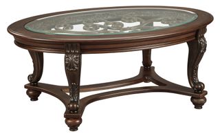 Signature Design by Ashley® Norcastle Dark Brown Oval Cocktail Table