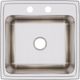 Elkay Lustertone® Classic Lustrous Satin 22" x 22" x 12-1/8" 2-Hole Single Bowl Drop-In Sink-1