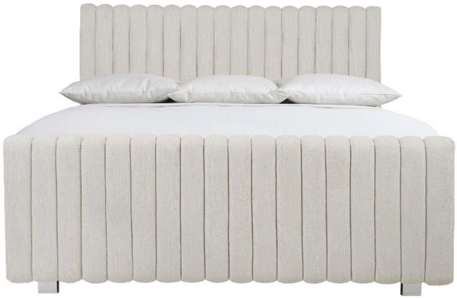 Bernhardt Silhouette White King Upholstered Panel Bed-1