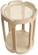 Magnussen Home® Sunset Cove Glass Top Drum Table with Sanibel Brown Base-4