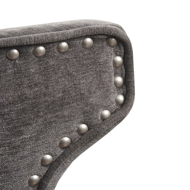 Olliix by Madison Park Emmett Charcoal 25.75" Swivel Counter Stool-2