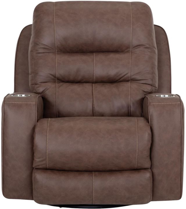 Franklin™ Aspen Duvall Mocha Power Swivel Recliner-1