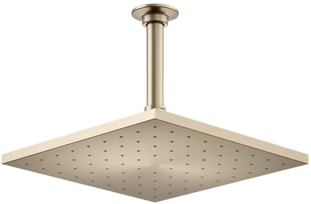 KOHLER® Contemporary Vibrant Brushed Bronze 2.5 GPM Square 10" Single-Function Rainhead-0
