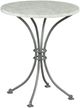 Hammary® Litchfield Dover White Stone Top Chairside Table with Silver Base-0