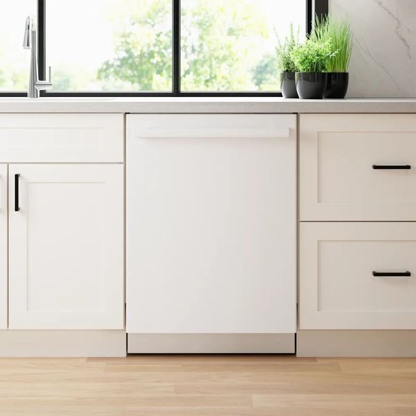 Bosch 800 Series 24" White Top Control Built In Dishwasher