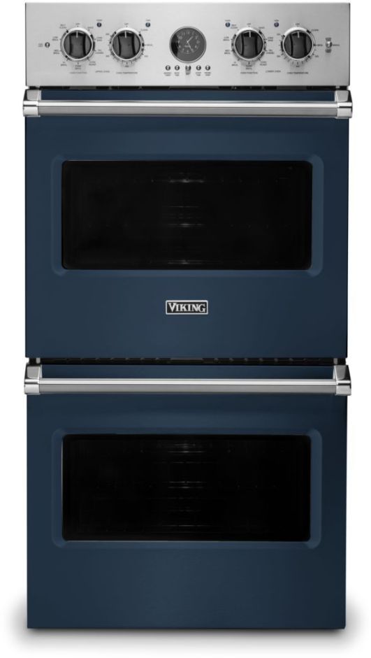 Viking® 5 Series 27" Slate Blue Professional Built In Double Electric Premiere Wall Oven-0