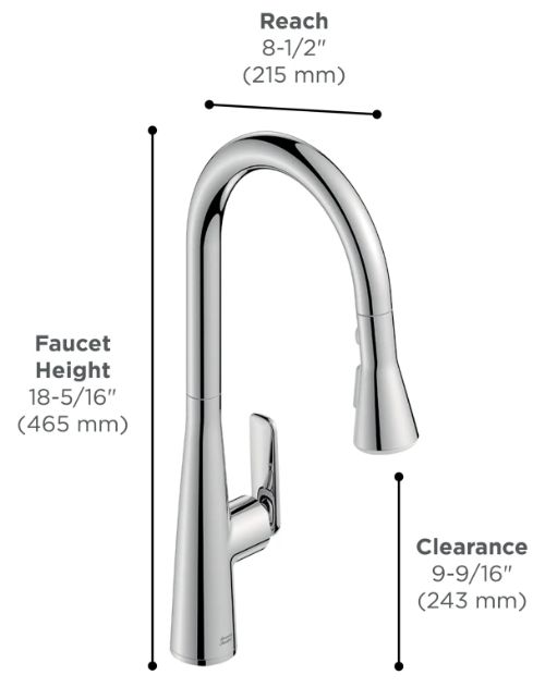 American Standard Aspirations Matte Black Pull-Down Kitchen Faucet-2