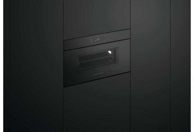 Fisher & Paykel Series 9 Minimal 30" Black Glass Compact Combination Steam Oven-4