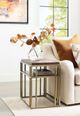 Kincaid® Brighton-Acquisitions Brown Chairside Table with Gold Base-1