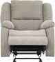 Primo™ International Amos Grey Upholstered Manual Rocker Recliner Chair with Padded Arms-3