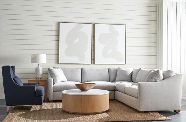 Rowe® Delray Carrara Cocktail Table with Brindle Base-1