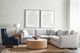 Rowe® Delray Carrara Cocktail Table with Brindle Base-1