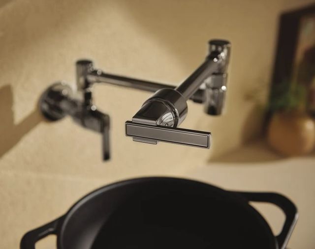 Brizo Frank Lloyd Wright® Brilliance® Black Onyx Wall Mount Pot Filler-1