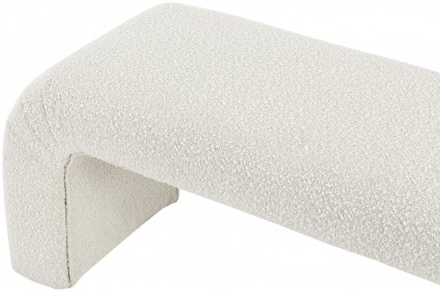 Meridian Furniture Niagara Cream 52" Boucle Fabric Bench-3