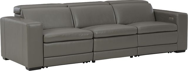 Signature Design by Ashley® Texline 4-Piece Gray Power Reclining Sofa-0